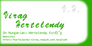 virag hertelendy business card